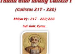 Triều đại 16: Thánh Giáo hoàng Calixtô I