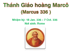 Triều đại 34: Thánh Giáo hoàng Marcô